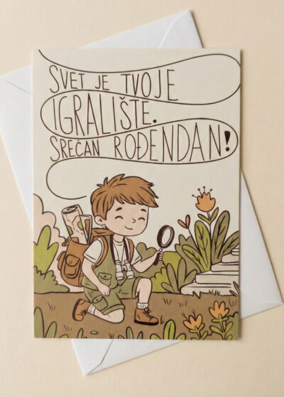 Čestitka Svet je tvoje igralište